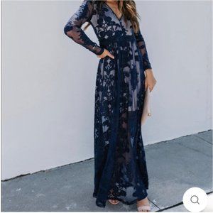 Brand New - Vici LAVISH LIFE LONG SLEEVE LACE MAXI DRESS